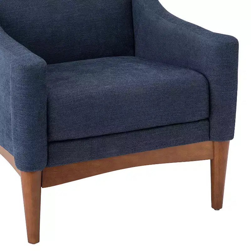 Ensemble de 2 fauteuils de style moderne du milieu du siècle avec accoudoirs inclinés