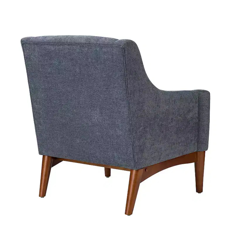 Ensemble de 2 fauteuils de style moderne du milieu du siècle avec accoudoirs inclinés