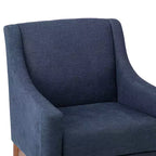 Ensemble de 2 fauteuils de style moderne du milieu du siècle avec accoudoirs inclinés