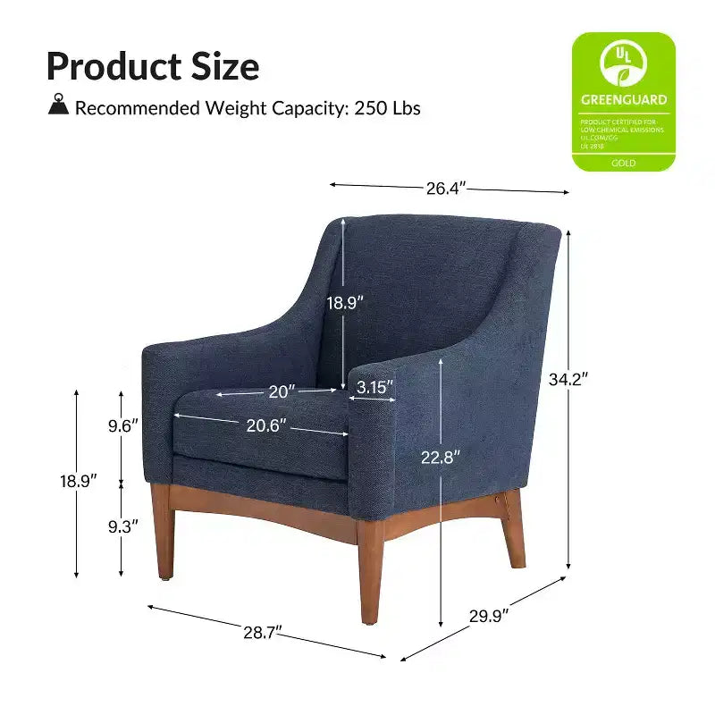 Ensemble de 2 fauteuils de style moderne du milieu du siècle avec accoudoirs inclinés