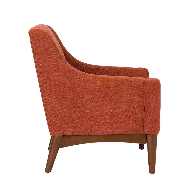 Ensemble de 2 fauteuils de style moderne du milieu du siècle avec accoudoirs inclinés