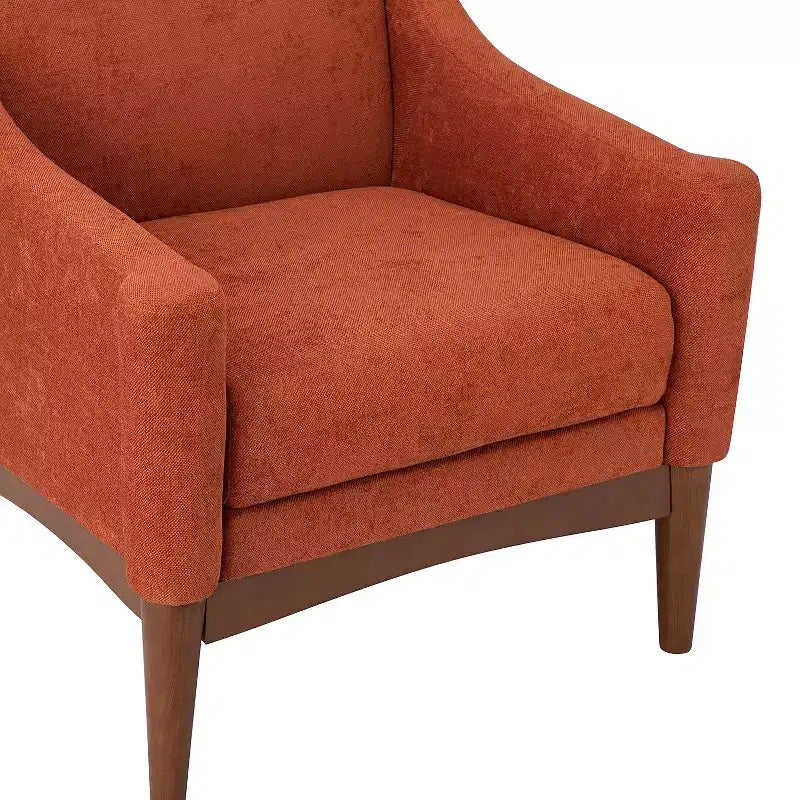 Ensemble de 2 fauteuils de style moderne du milieu du siècle avec accoudoirs inclinés
