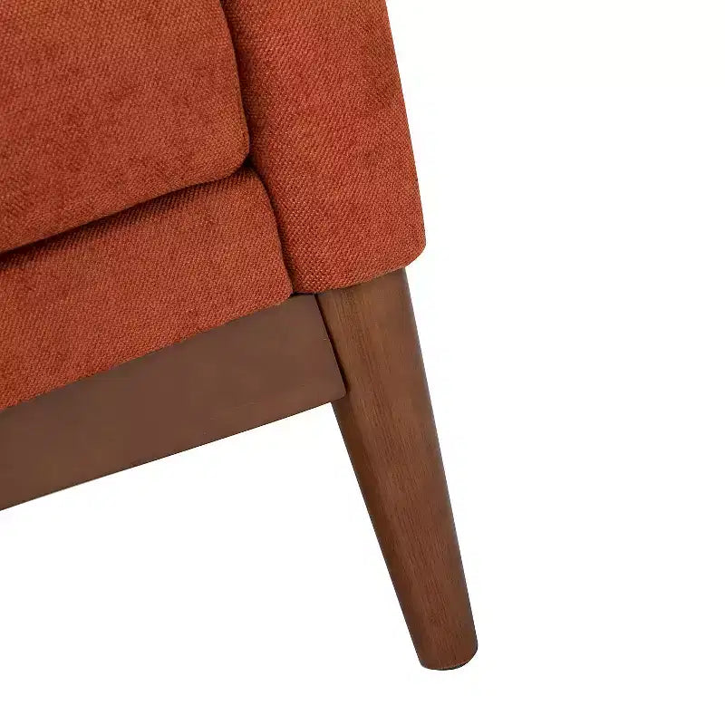 Ensemble de 2 fauteuils de style moderne du milieu du siècle avec accoudoirs inclinés