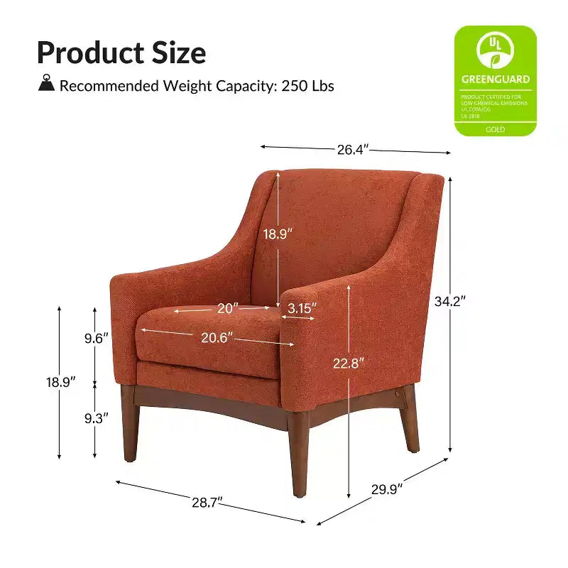Ensemble de 2 fauteuils de style moderne du milieu du siècle avec accoudoirs inclinés