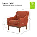 Ensemble de 2 fauteuils de style moderne du milieu du siècle avec accoudoirs inclinés