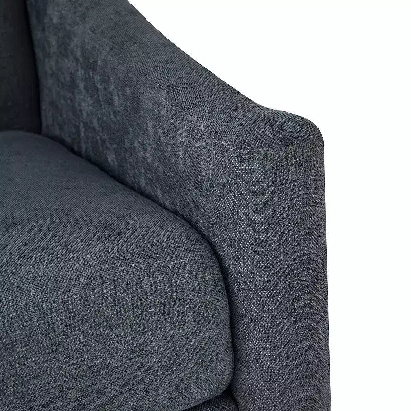 Ensemble de 2 fauteuils de style moderne du milieu du siècle avec accoudoirs inclinés