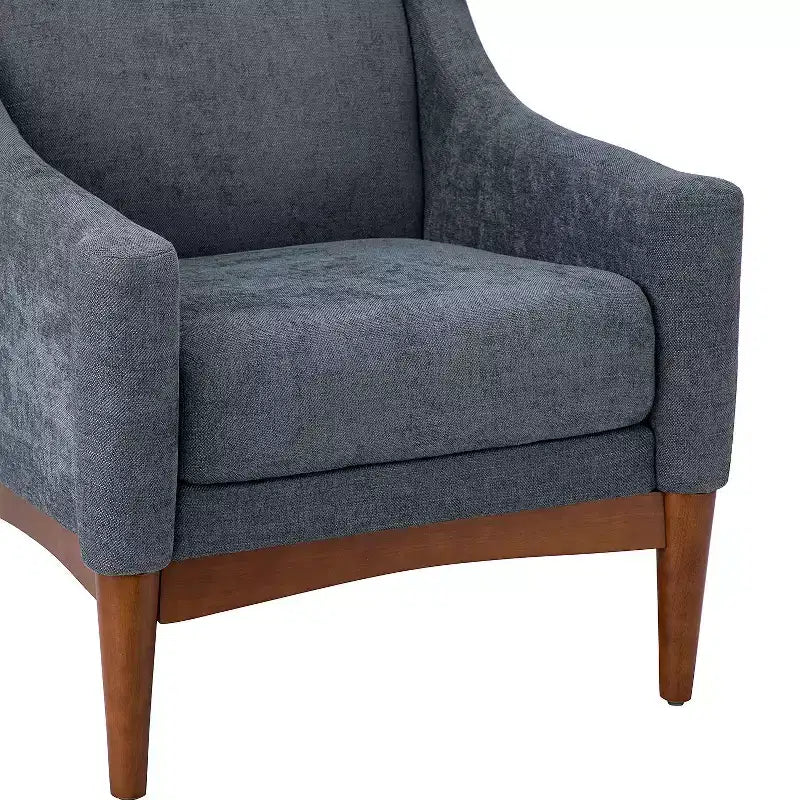 Ensemble de 2 fauteuils de style moderne du milieu du siècle avec accoudoirs inclinés