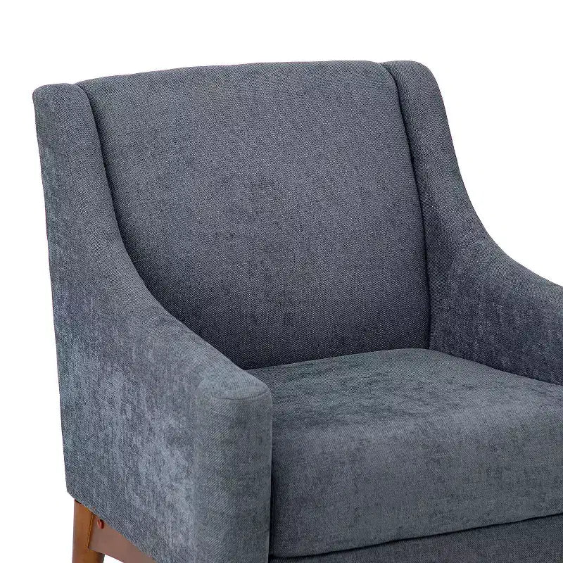 Ensemble de 2 fauteuils de style moderne du milieu du siècle avec accoudoirs inclinés