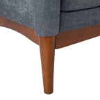 Ensemble de 2 fauteuils de style moderne du milieu du siècle avec accoudoirs inclinés
