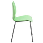 Lot de 4 chaises empilables de 350 kg avec support lombaire et cadre argenté