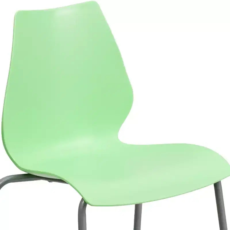 Lot de 4 chaises empilables de 350 kg avec support lombaire et cadre argenté